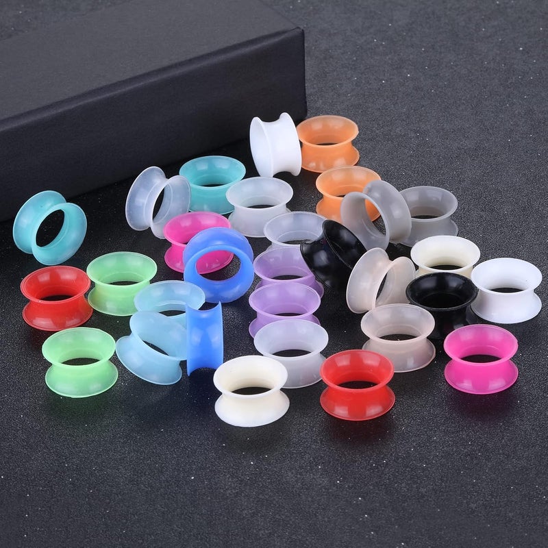 Xpircn Store Flexible Ear Plugs - Double Flared Flesh Ear Piercing Jewelry, 15 Pairs - Image 2
